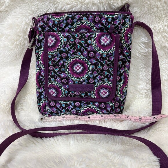 Vera Bradley Handbags - Vera Bradley Hipster Crossbody Bag Womens Medium Purple Paisley Quilted